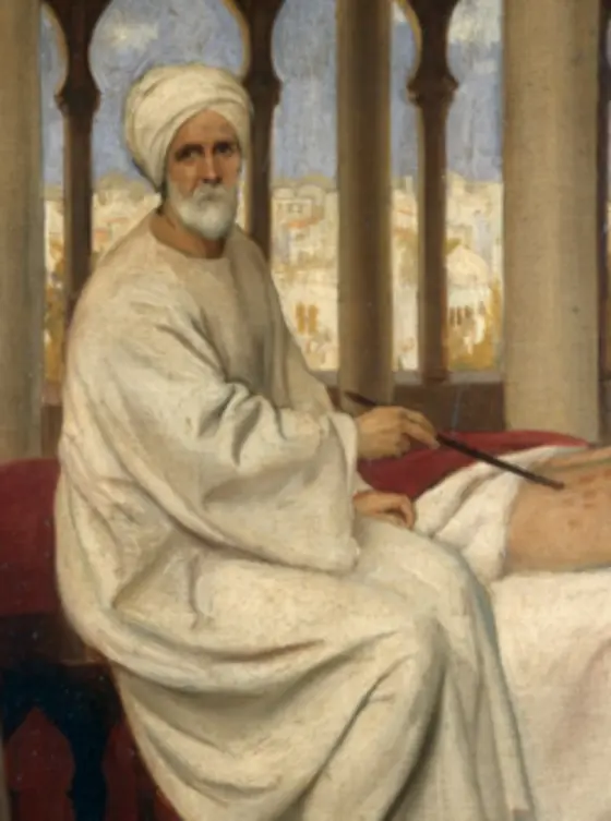 Historical illustration of al-Zahrawi (Albucasis), 10th-century Andalusian surgeon